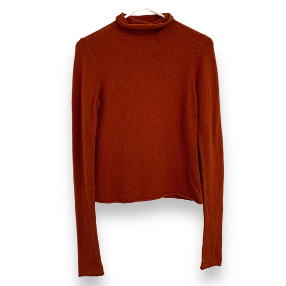 Aritzia Wilfred Sweater Mock Turtleneck Burnt Orange size Medium - Picture 4 of 4